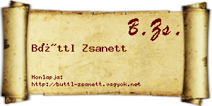Büttl Zsanett névjegykártya
