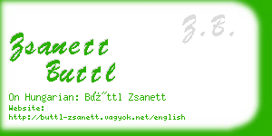 zsanett buttl business card